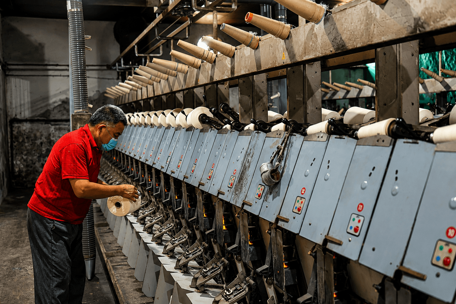 Automated bobbin production line